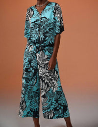 Joseph Ribkoff - Tropical Print Gauze Front Tie Top