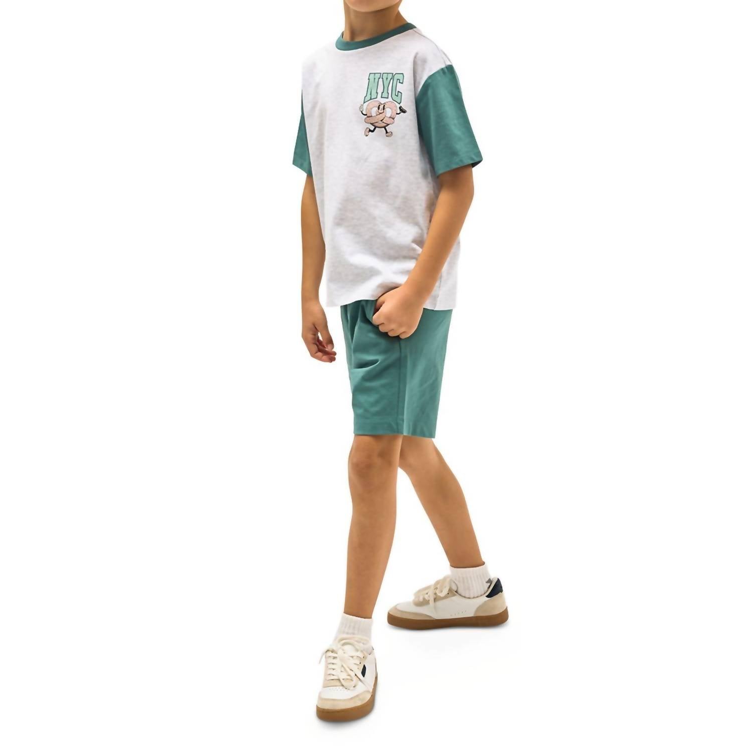 Miles Baby - Boys Pretzel Tee & Short Set