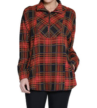 Tru Luxe - Half Zip Front Knit Shirt
