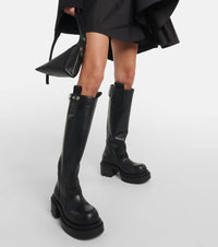 Rick Owens - Women's Pull On Leather Knee Hi Boots