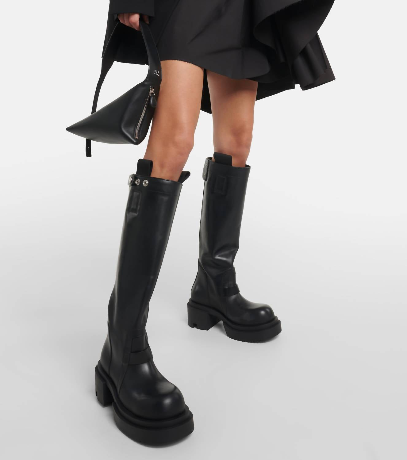 Rick Owens - Women's Pull On Leather Knee Hi Boots
