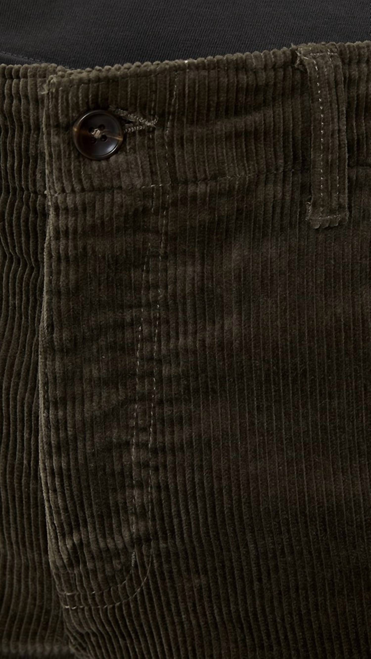 Taylor Stitch Carnegie Straight Pant in fatigue olive corduroy - men's pants - view 4