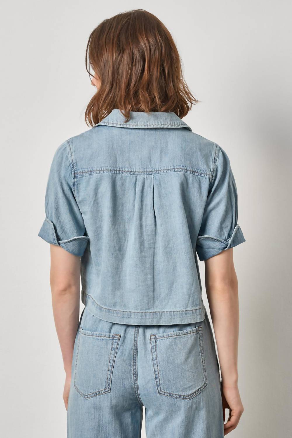 Lilla P - Denim Cuffed Shirt