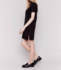 Charlie B - Short Sleeve Mock Neck Sweater Dress