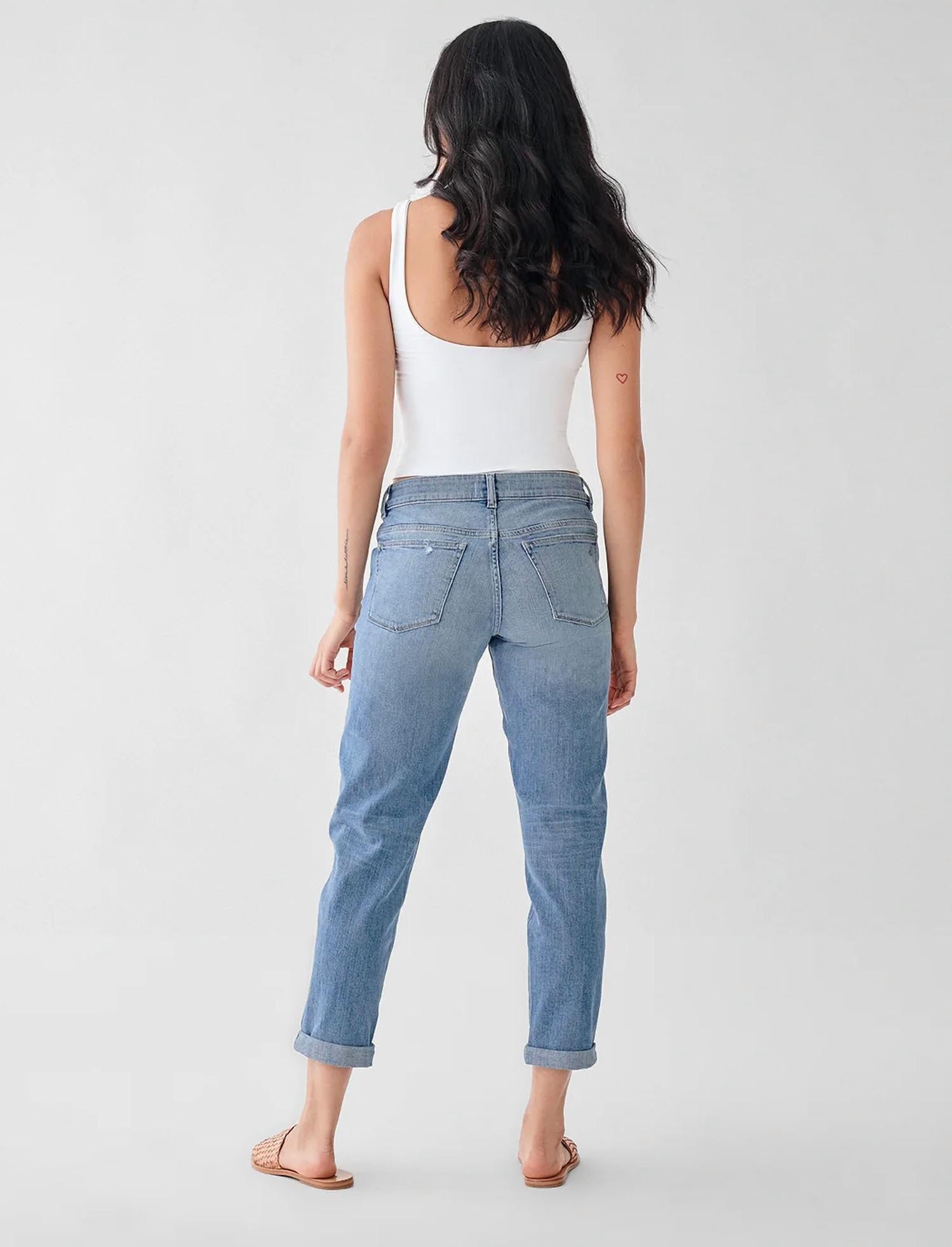 DL1961 - Women's Riley Boyfriend Straight Jeans in washburn - women's jeans - view 4