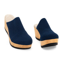 CHARLESTON SHOE CO. Women's Frannie Slip On Clog in navy - women's shoe - view 4
