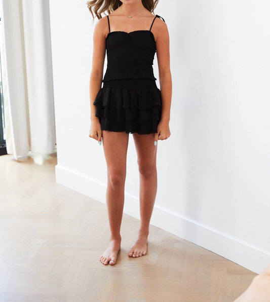 Theme - Girl's Georgia Satin Smocked Top