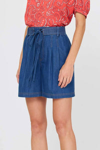 Current Air - Brenda Pleated Silhouette Denim Shorts