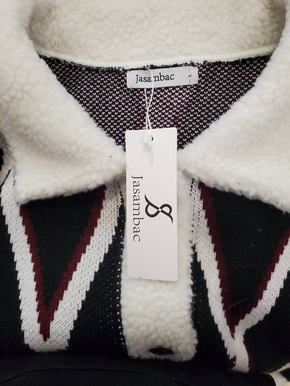 Jasambac - Women's Patterned Knit Jacket