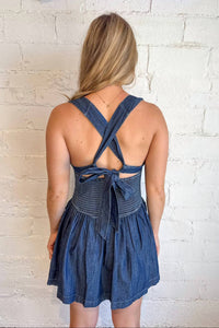 Adeline - City Mid Wash Mini Dress