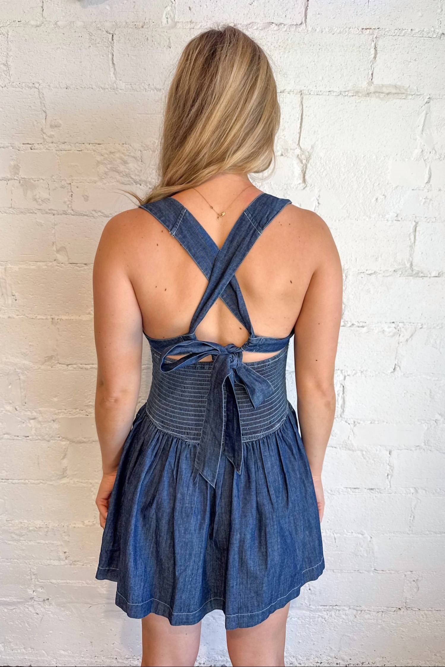 Adeline - City Mid Wash Mini Dress