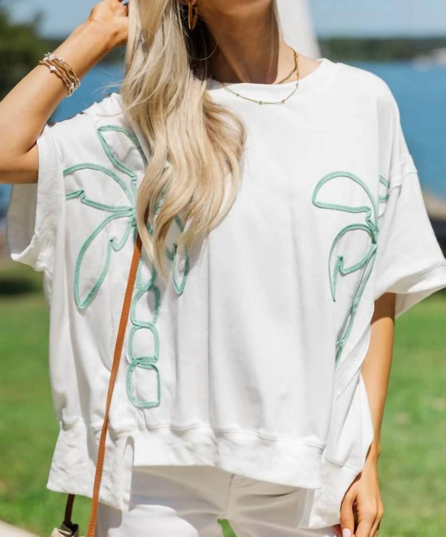 Peach Love - Kokomo Palm Tree Terry Top