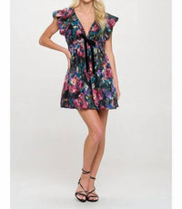 Meet Me In Santorini - Bow Floral Mini Dress