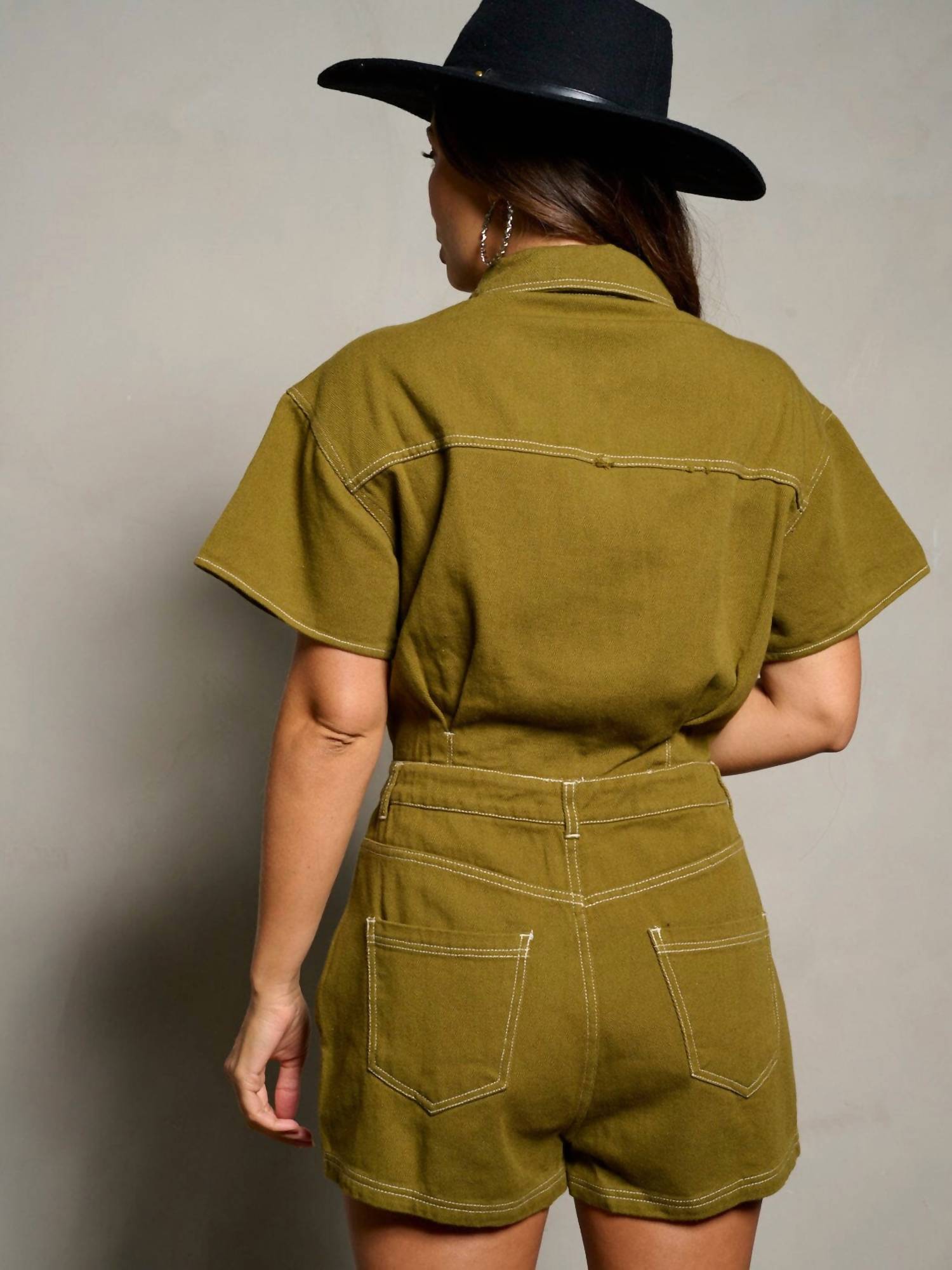 Wholesale Fashion Trends - Button Up Pocket Denim Romper