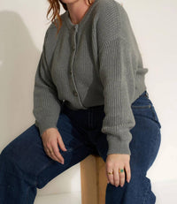 Callahan Cropped Cardigan in gray - women's cardigan - view 6