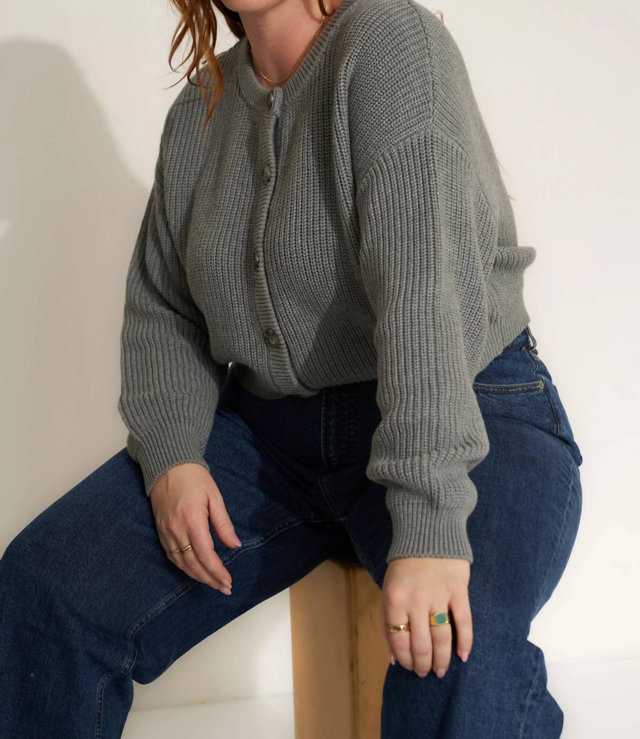 Callahan Cropped Cardigan in gray - women's cardigan - view 6