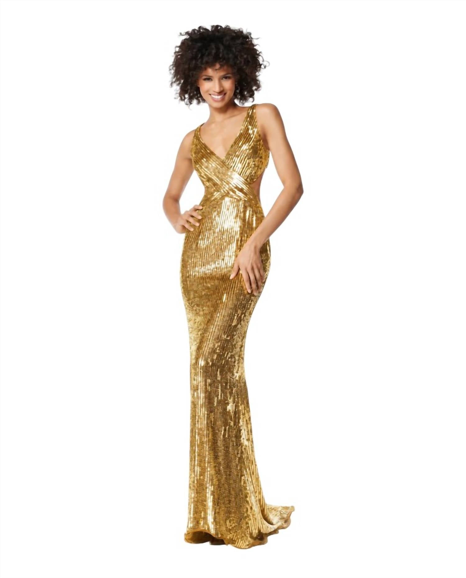 Sherri Hill - Sequin Sleeveless Gown