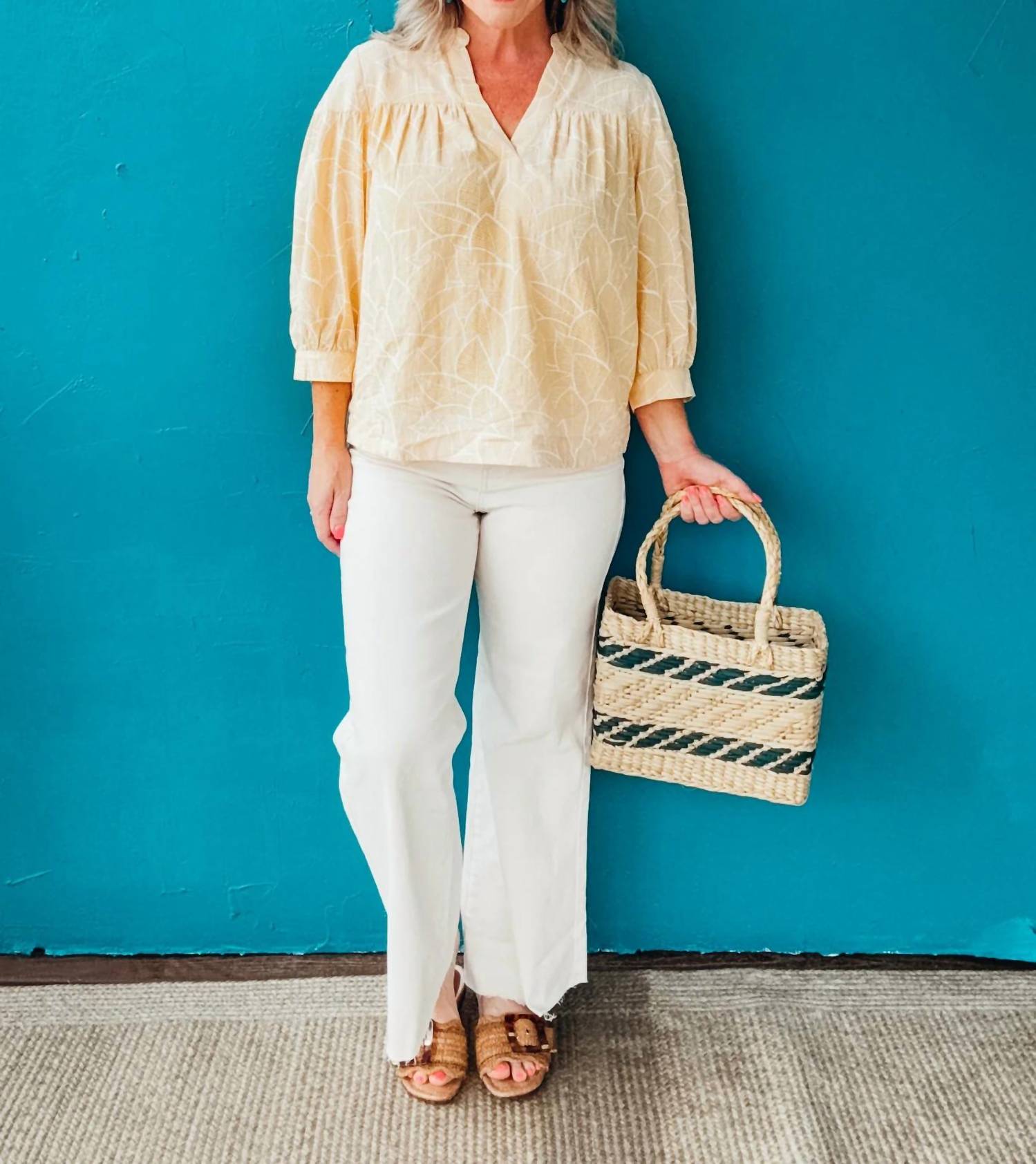 Pinch - Amelia Quarter Sleeve Print Blouse