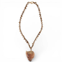 Bijoux Envie - Women's Chunky Beaded Shell Necklace