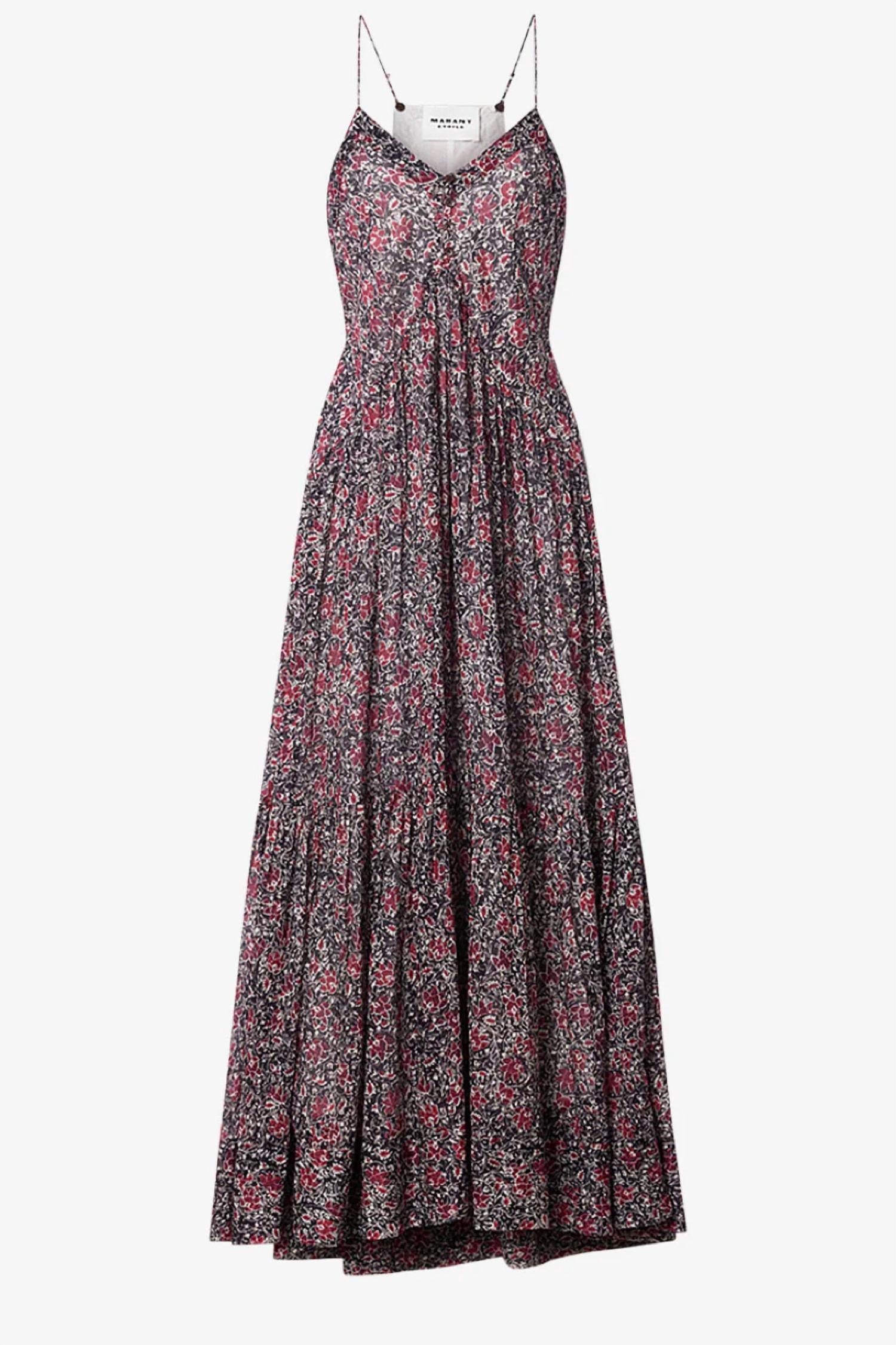 ISABEL MARANT Sabba Dress in crushed berry - women's dress - alternate view
