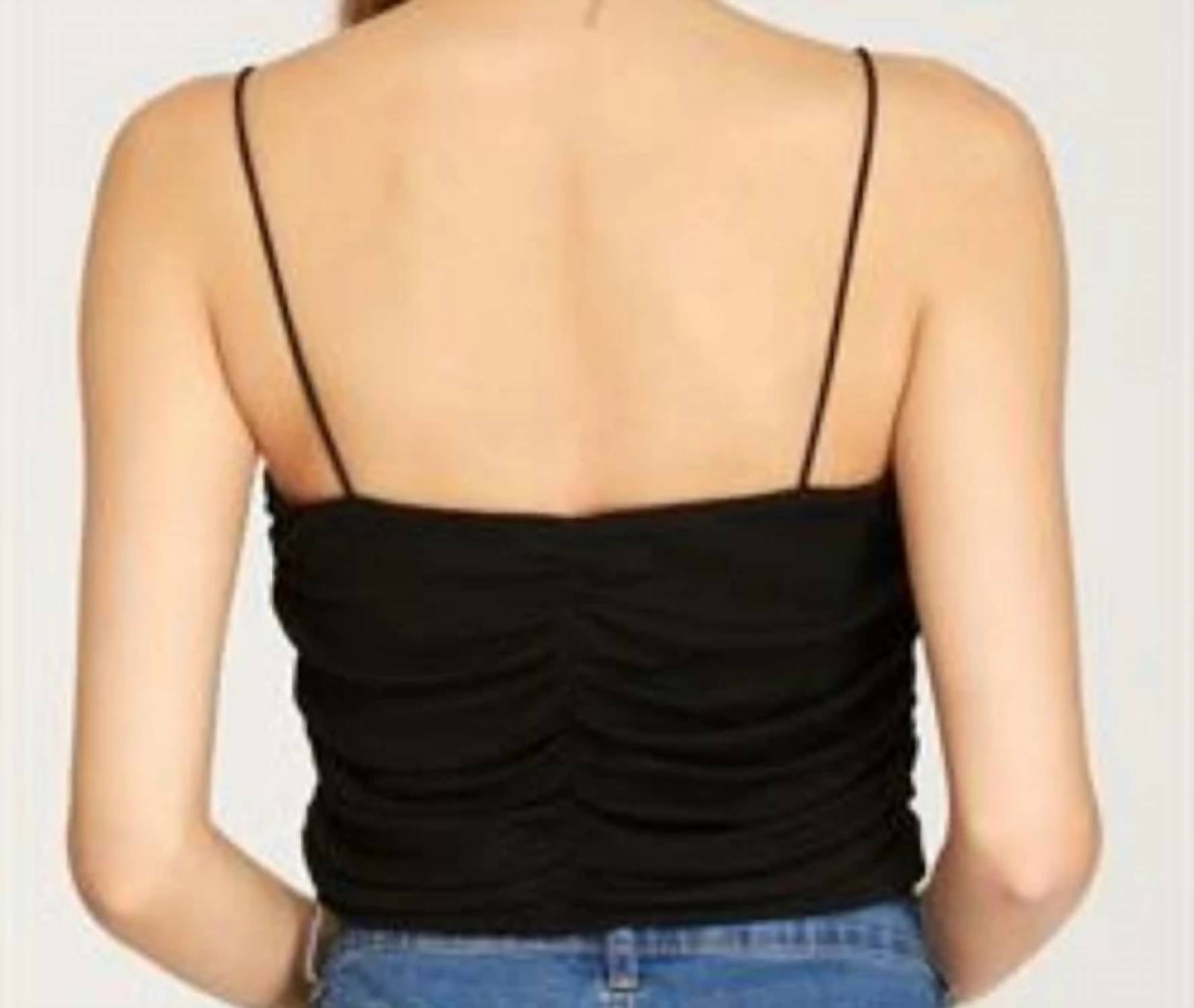 She + Sky - Ruched Rib Knit Cami Top
