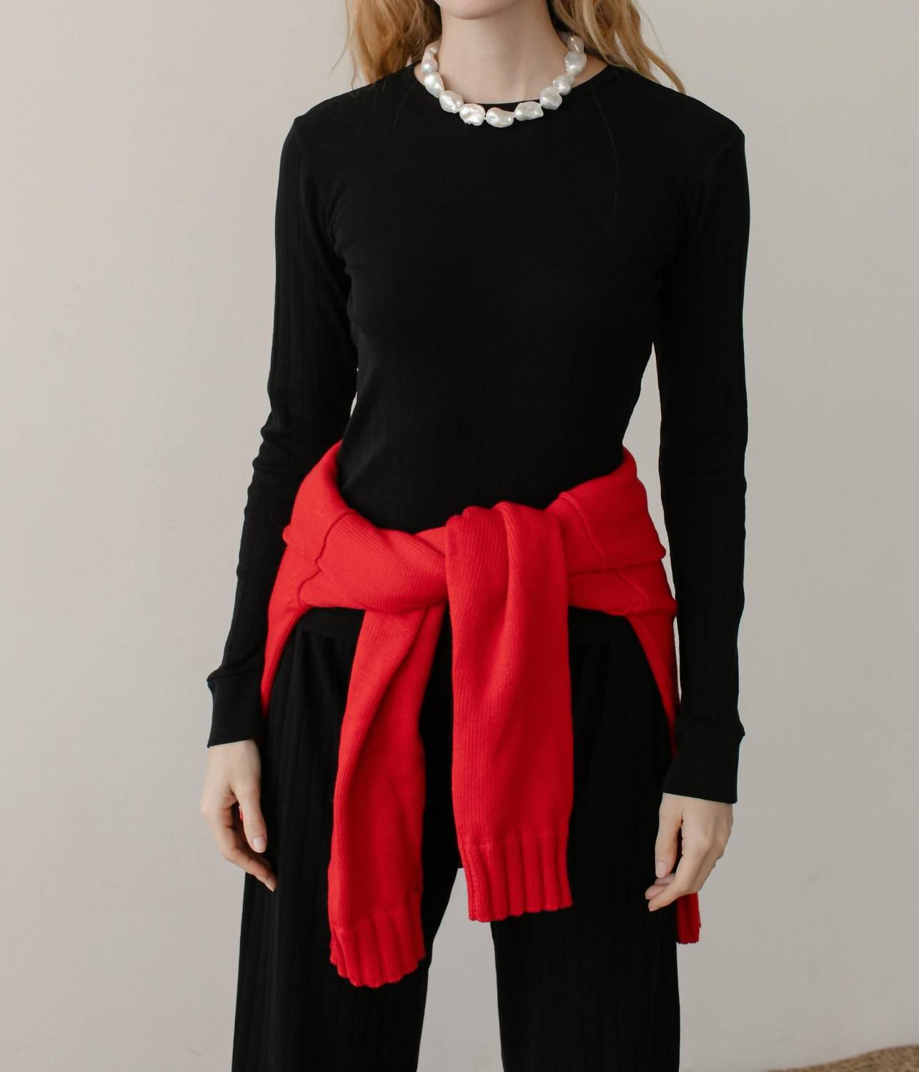 Donni. - Pointelle Long Sleeve Top