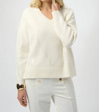 Joseph Ribkoff - Sweater Knit Pullover with Sequins