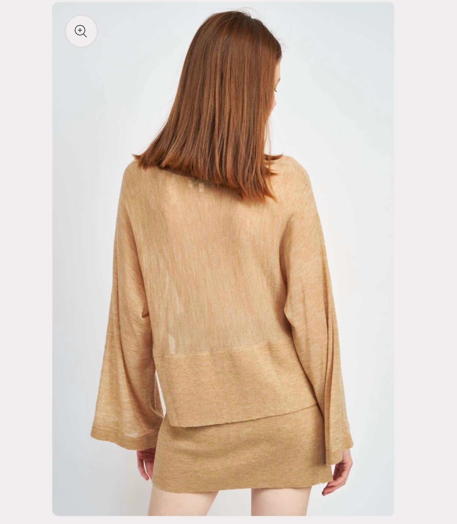 Emory Park Boat Beck Contrast Set in brown - women's skirt - detail view