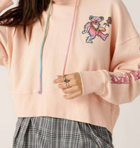 DAYDREAMER GRATEFUL DEAD TIE DYE HOODIE in coral reef - women's top