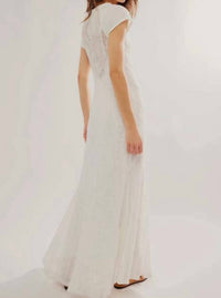 Free People Cypress maxi Dress in optic white - women's dress - detail view