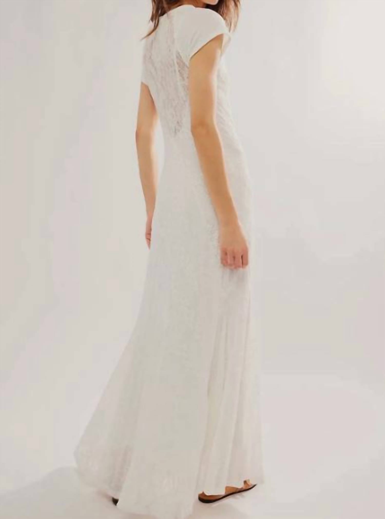 Free People Cypress maxi Dress in optic white - women's dress - detail view