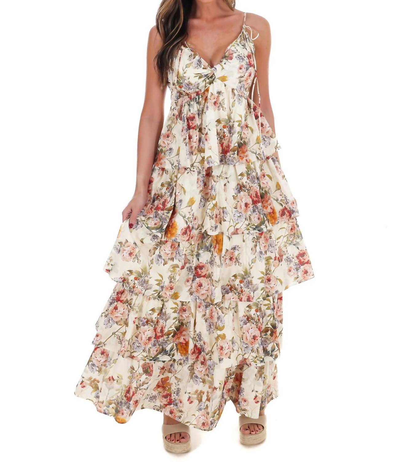In February - Call For Romance Floral Maxi Dress