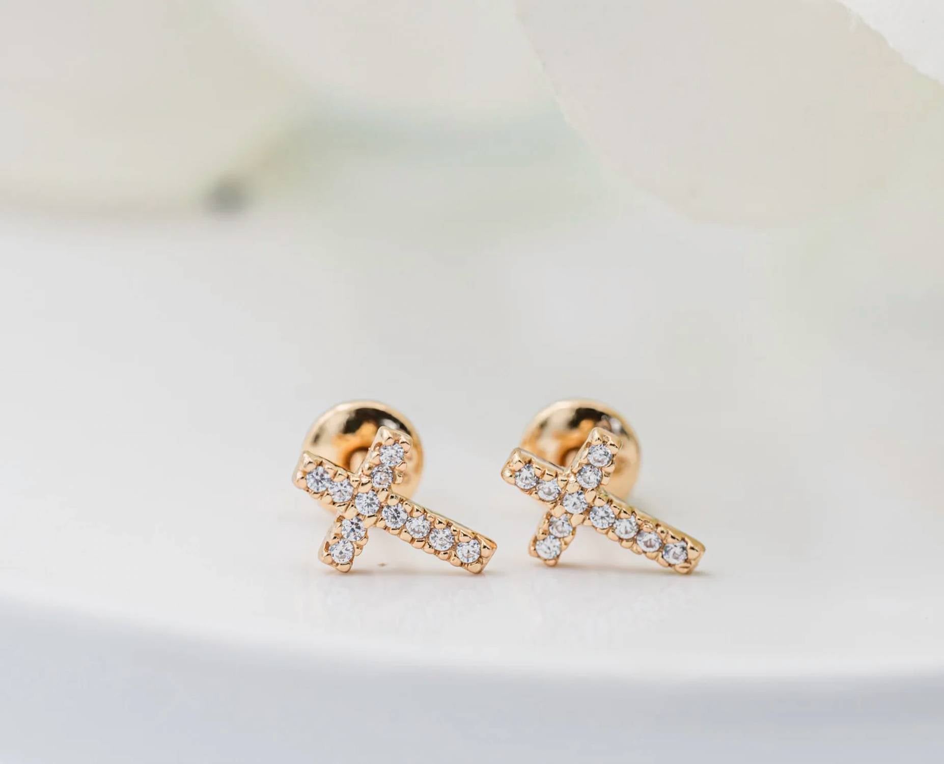 Cherished Moments - Girl's Cross Earrings
