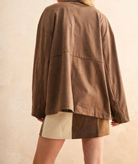Miou Muse - Suede Button Front Jacket