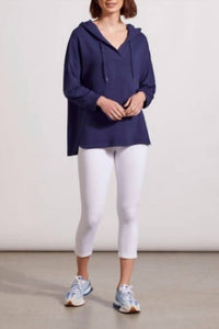 Tribal - Quarter Sleeve Hooded Dolman Tunic