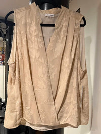 Calvin Klein - Women's Sleeveless Textured Wrap Blouse