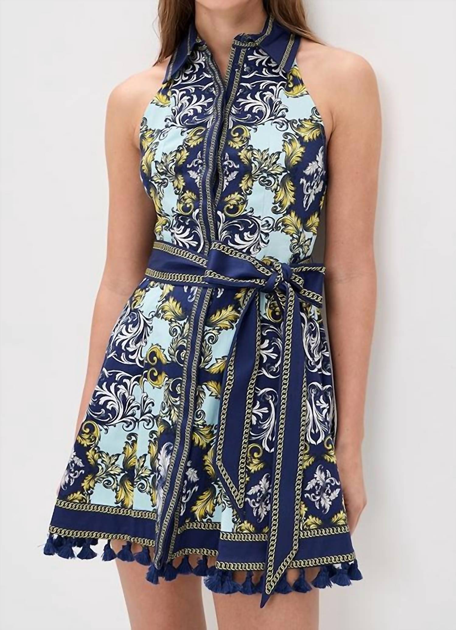 Alice + Olivia - Lucy Sleeveless Mini Shirt Dress