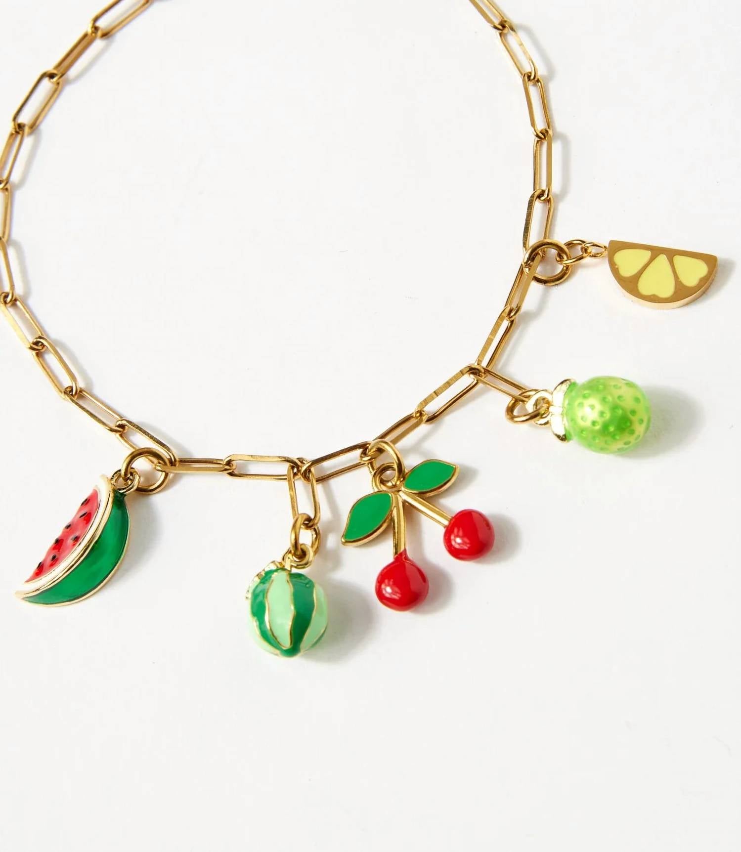 Farrah B Jewelry - Women's Fruit Charm Bracelet