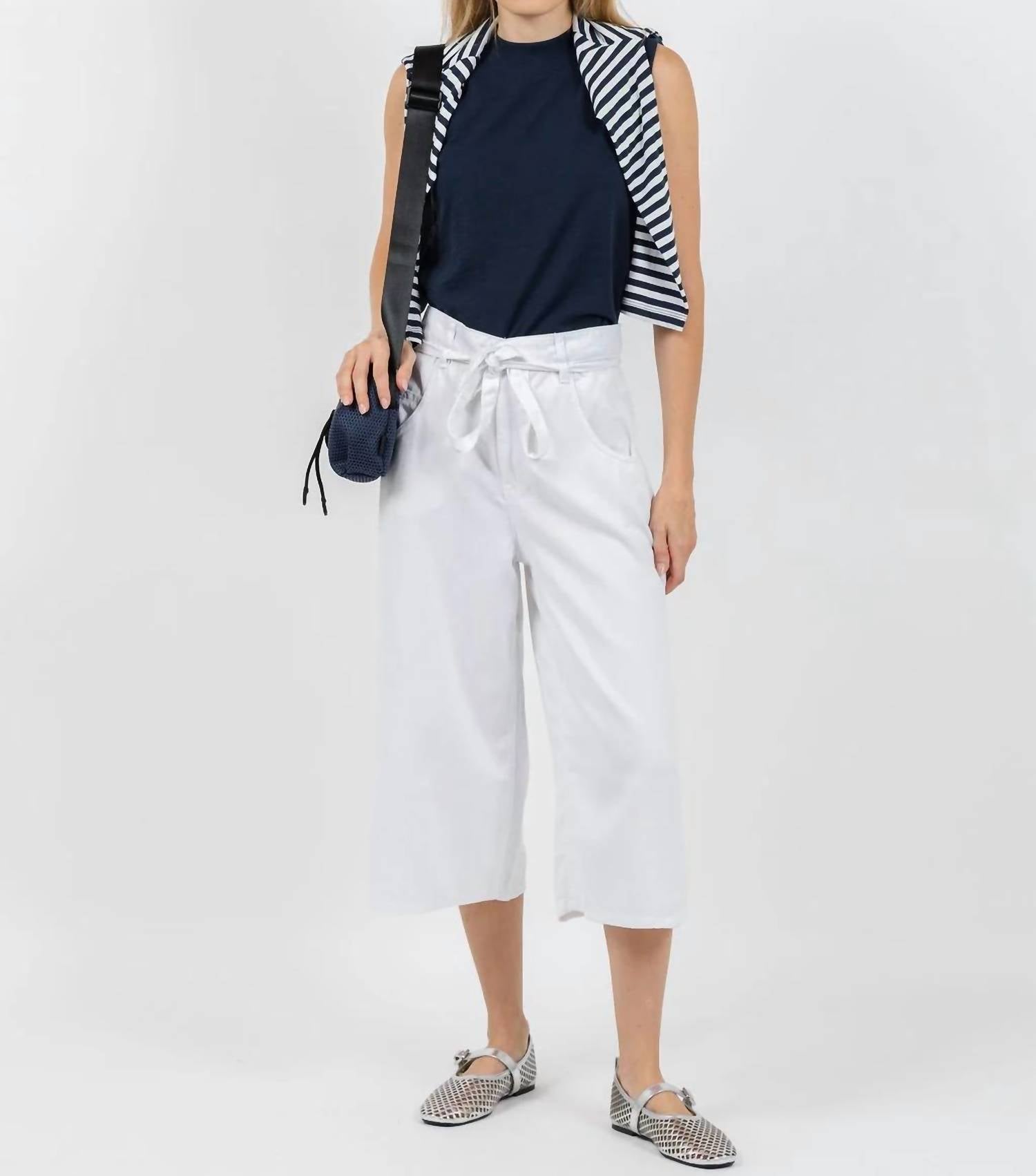 Oui - Crop Wide Leg Pants