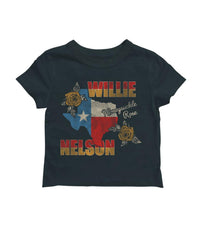 Rowdy Sprout - Girl's Willie Nelson Honeysuckle Fitted Tee