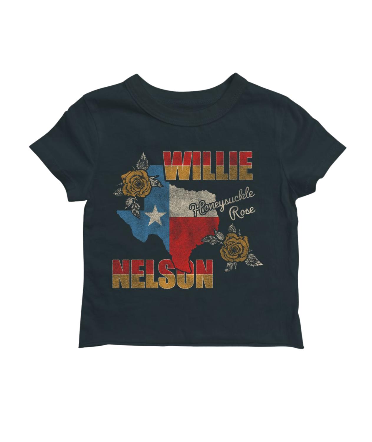 Rowdy Sprout - Girl's Willie Nelson Honeysuckle Fitted Tee