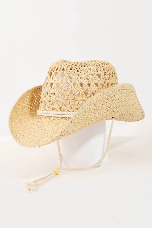 Fame Accessories - Straw Cowgirl Hat