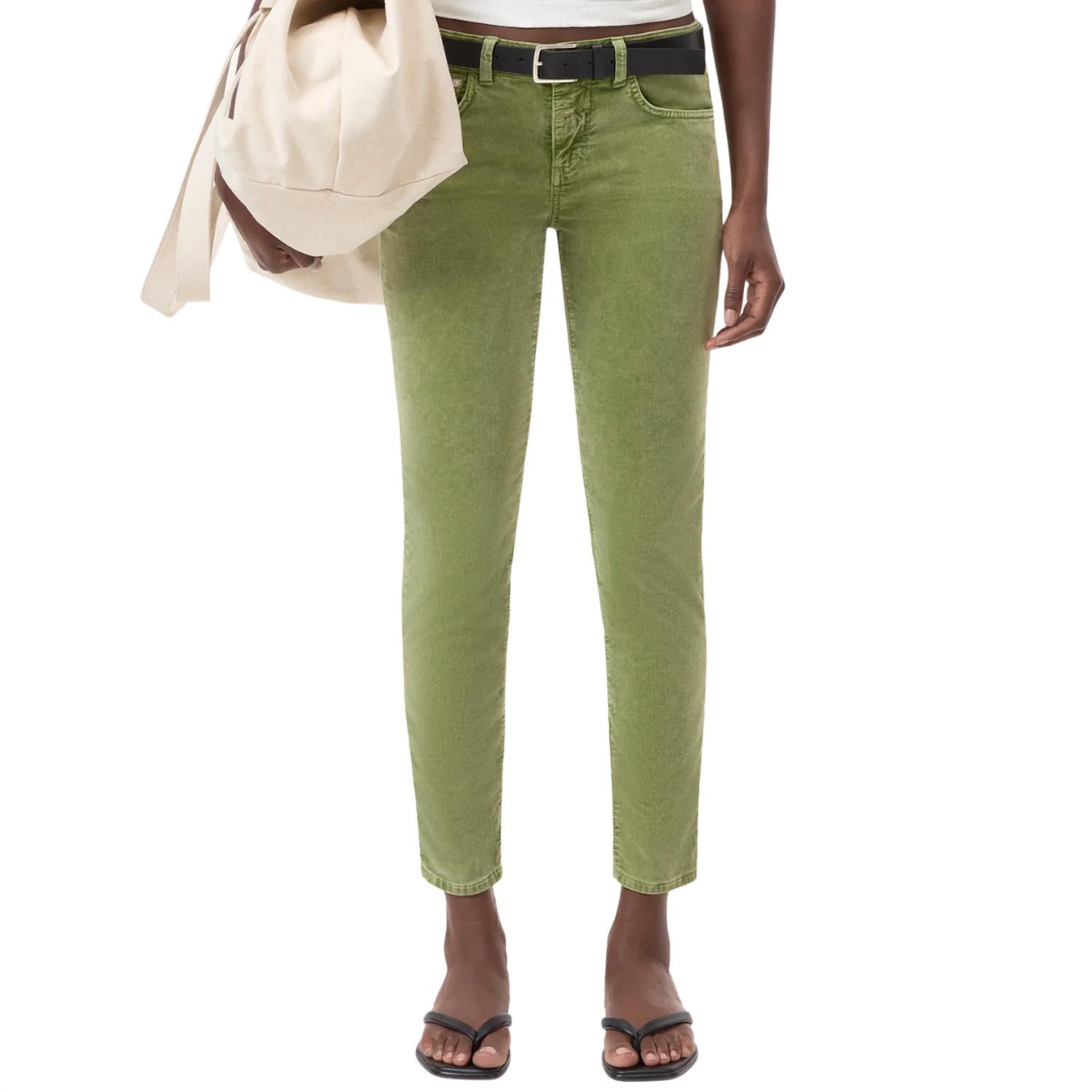 CLOSED Baker Velvet Skinny Jean in pistachio green - women's jeans