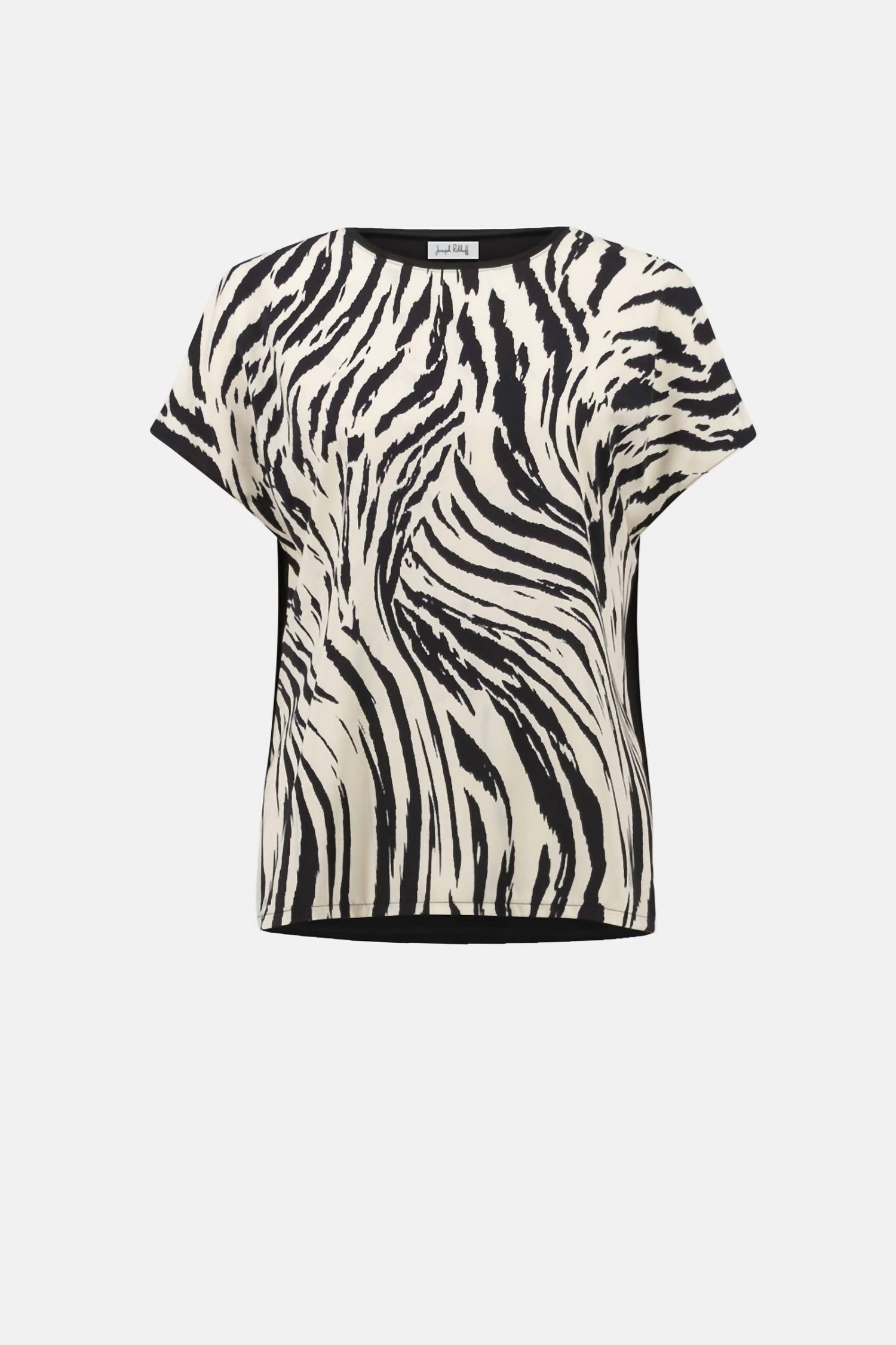 Joseph Ribkoff - Animal Print Pullover Top With Jewel Embellishment