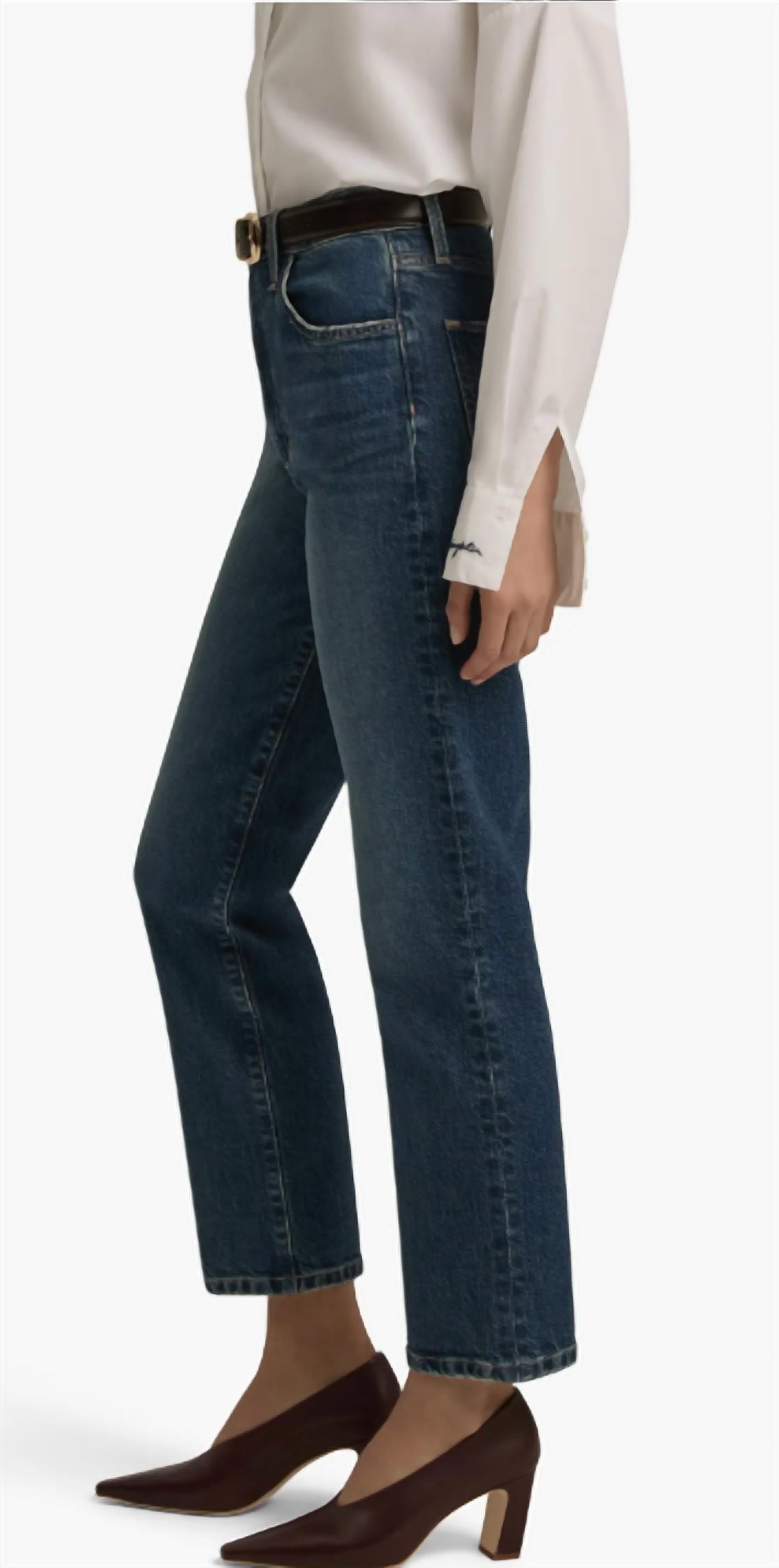 Favorite Daughter Valentina Straight Jeans in cambridge - women's jeans - alternate view