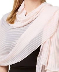 Betsey Johnson - Women's Solid Georgette Pleated Evening Wrap