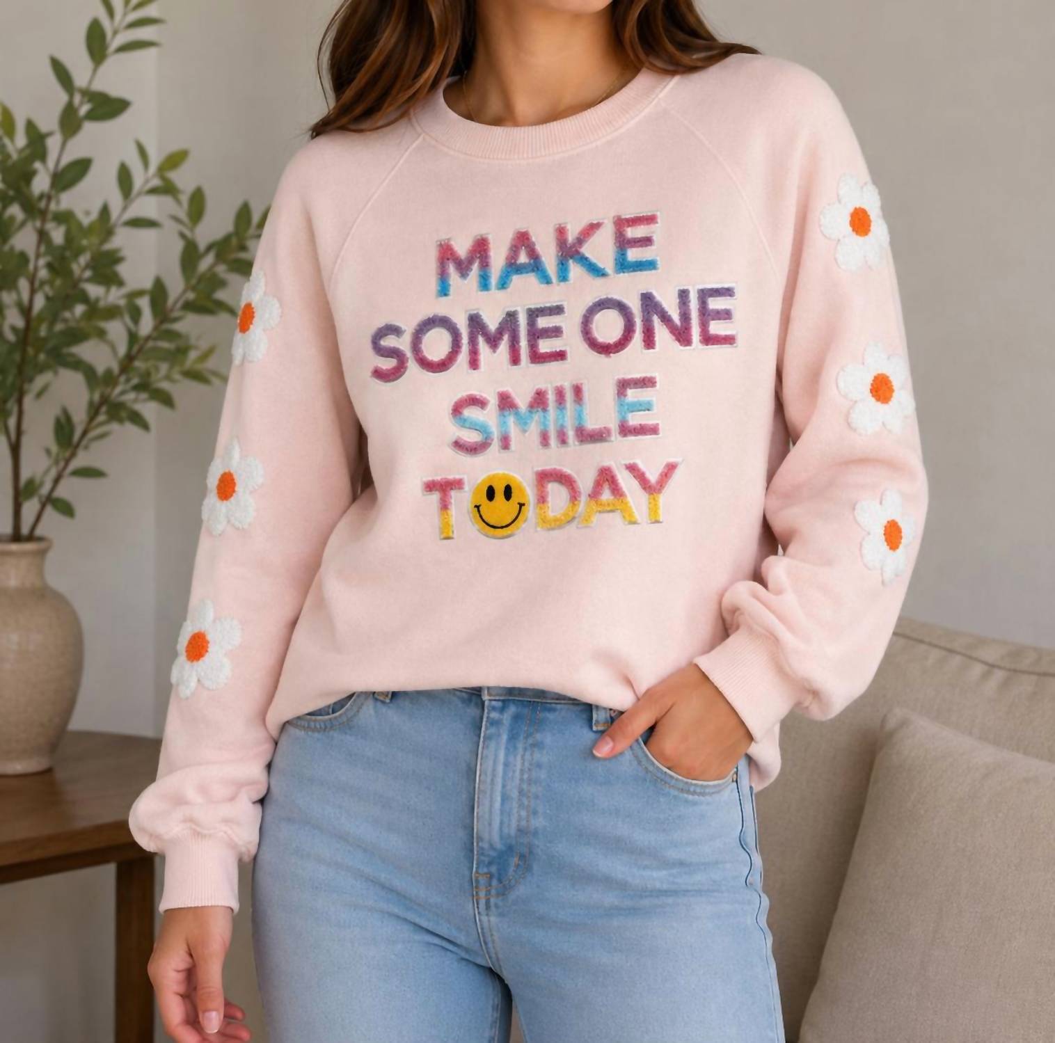 Simply Southern - MAKE SOMEONE SMILE TODAY CREW NECK SWEATER