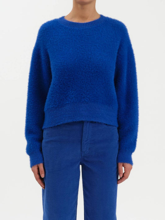 Daze - FUZZ CREWNECK EYELASH SWEATER