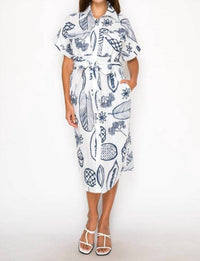Meet Me In Santorini - Fruit Delight Shirt Dress