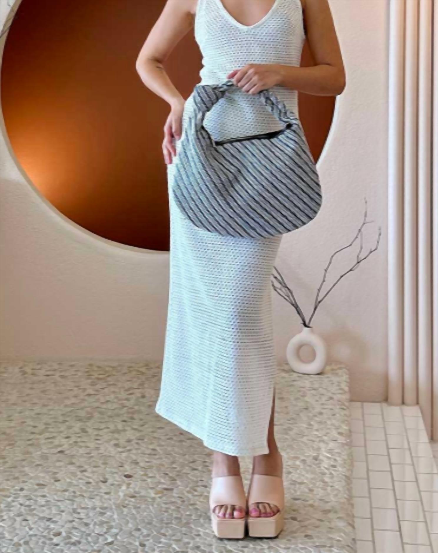 Melie Bianco - Cher Large Raffia Recycled Vegan Shoulder Handbag